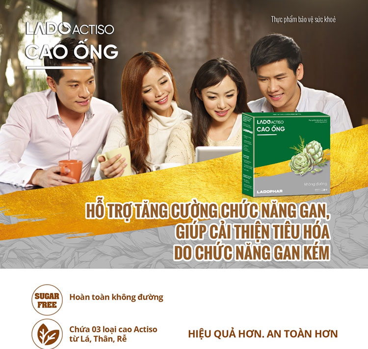 Cao Ống (Không Đường) Mát Gan Giải Độc Ladophar - Hộp 10 Ống 10ml