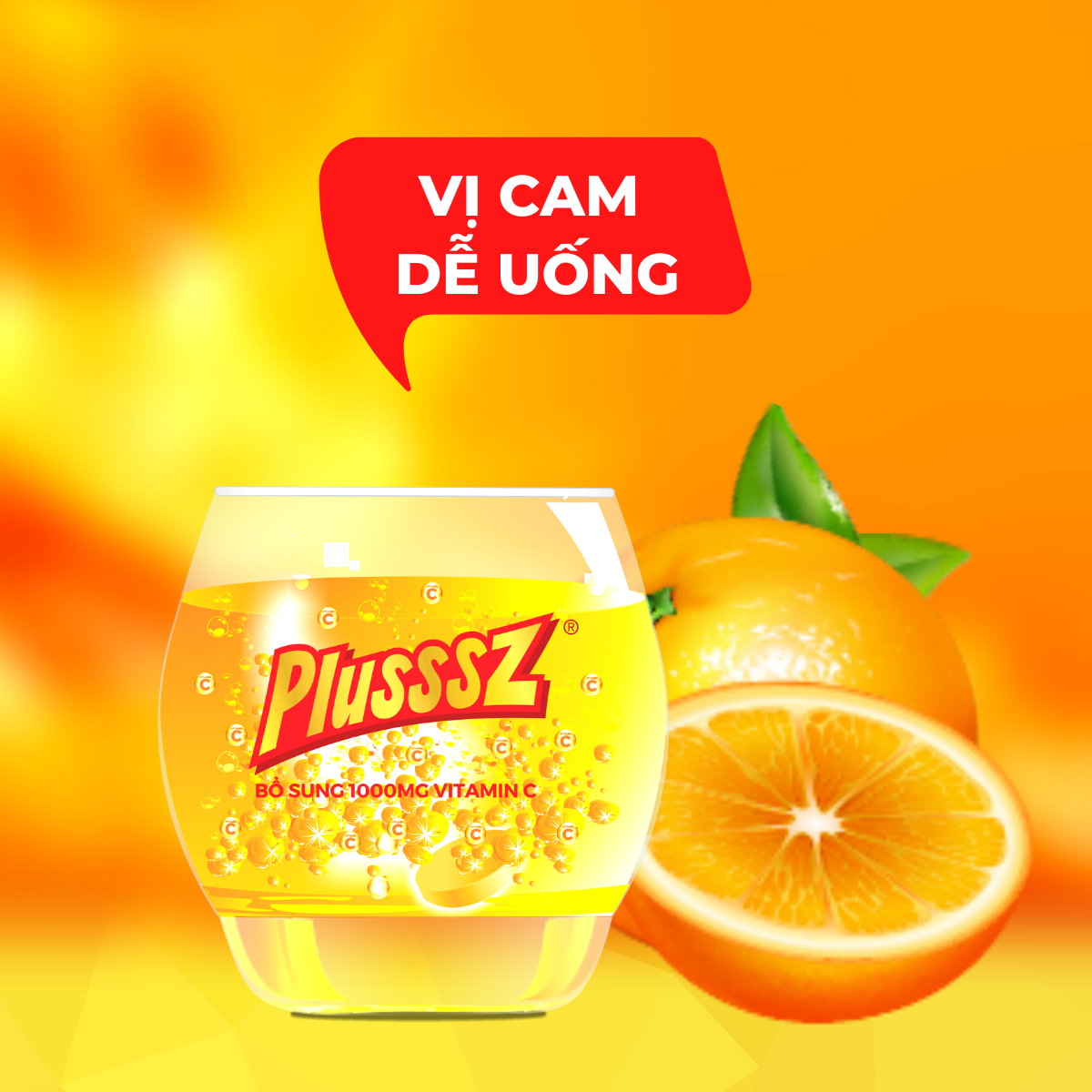 Viên sủi Plusssz C1000 bổ sung 1000mg vitamin c hỗ trợ tăng cường sức đề kháng, tăng cường sức khỏe (tuýp 10 viên sủi 4g) - nhập khẩu chính hãng