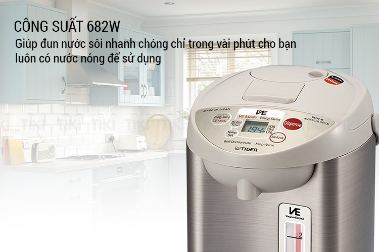 Bình Thủy Điện Tử Tiger PVW-B30W - 2.91L