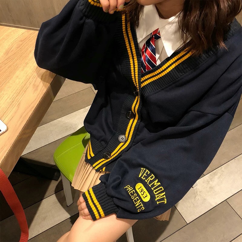 Áo Khoác Cardigan VERMONT Đen Thuê Tay UNISEX - Áo cardigan nữ Áo Khoác Cardigan Vermont Đen Thuê Tay Unisex - Áo Cardigan Nữ