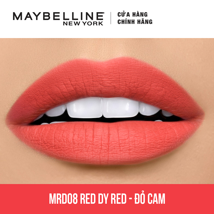 Bộ Đôi Son Satin Maybelline New York & Son Lì Powder Matte (7.8g) #Đỏ Quyến Rũ & Đỏ Cam