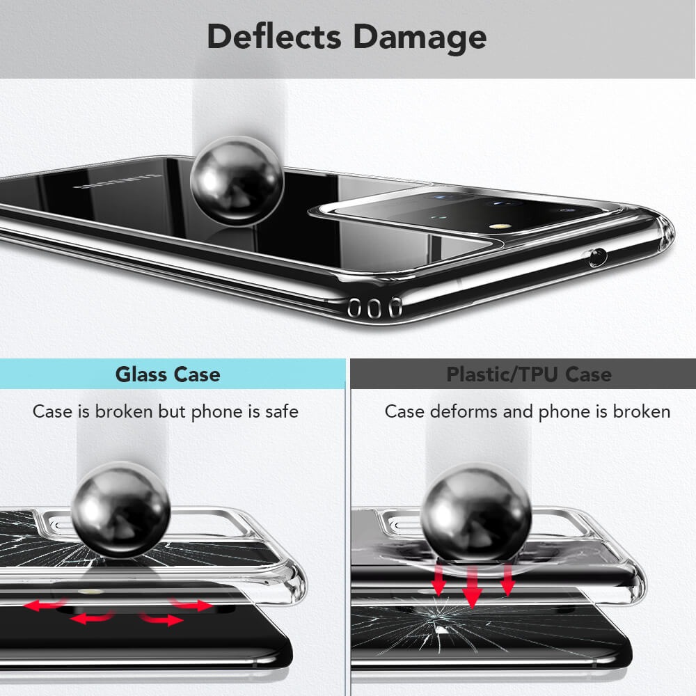 Ốp lưng Samsung Galaxy S20 Ultra ESR Mimic Tempered Glass - hàng chính hãng