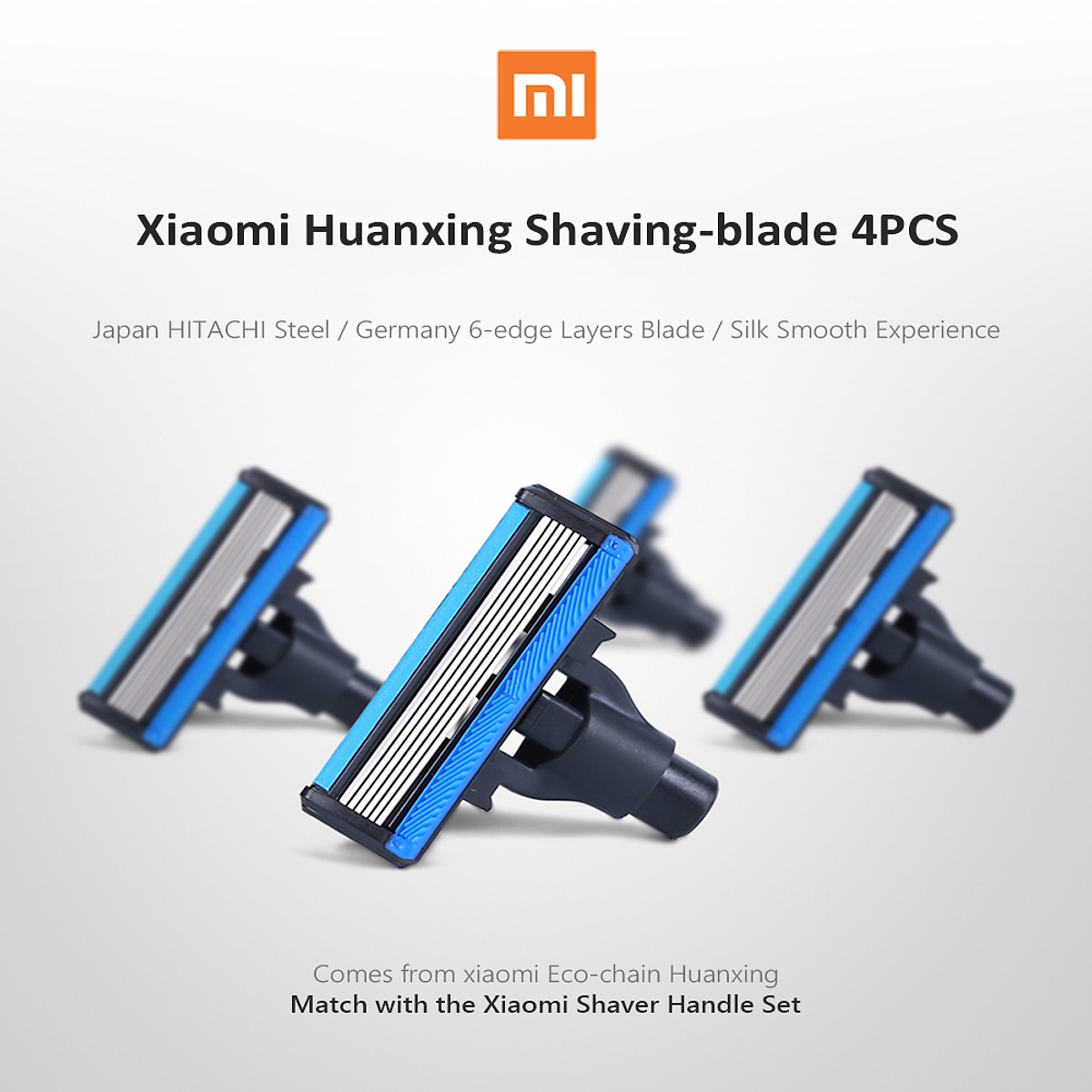 Bộ 4 Dao Cạo Thay Thế Cho Dao Cạo Râu Xiaomi Huanxing Bộ 4 Dao Cạo Thay Thế Cho Dao Cạo Râu Xiaomi Huanxing