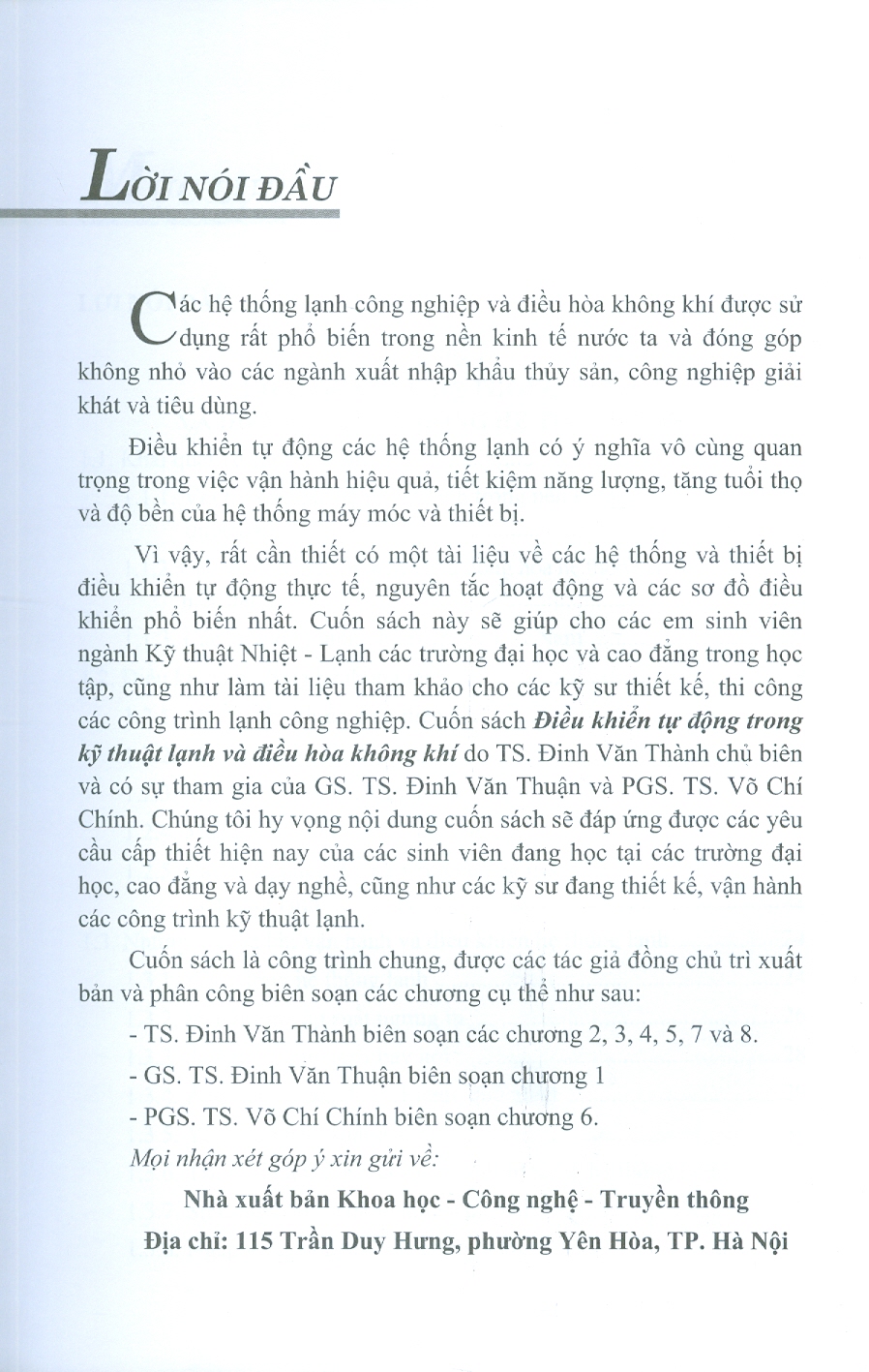 Điều Khiển Tự Động Trong Kỹ Thuật Lạnh Và Điều Hòa Không Khí (Bìa cứng)