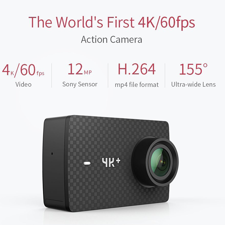 Camera Hành Động Yi Action 4K+ Quốc Tế (Đen) - Hàng chính hãng