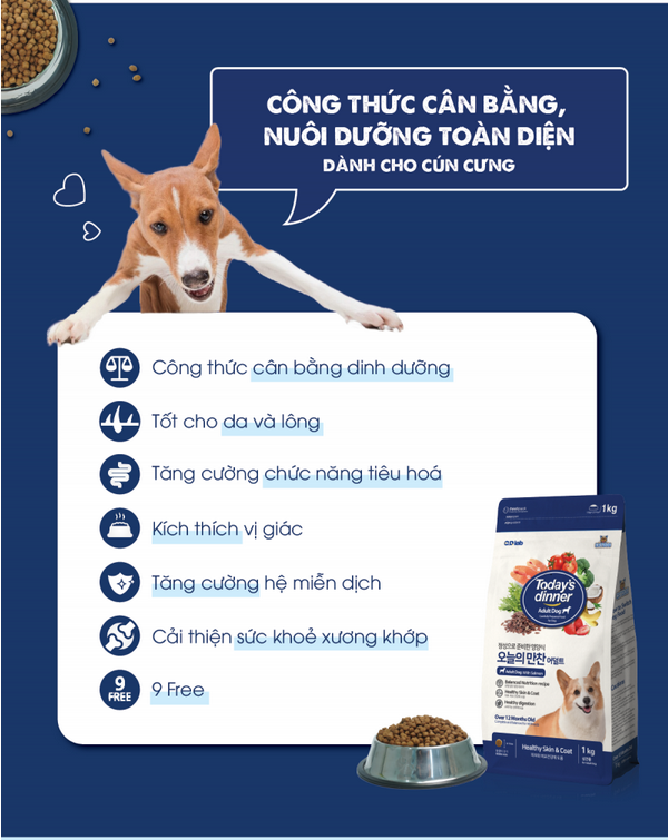Today's dinner - Thức ăn hạt cho chó trưởng thành cân bằng dinh dưỡng (Adult dog)