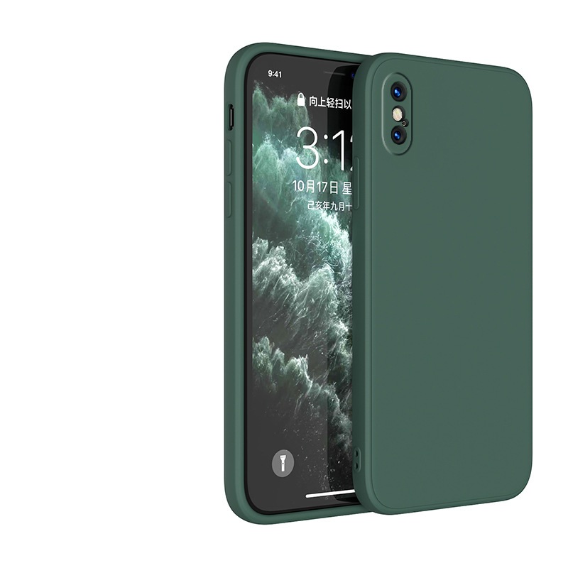 Ốp lưng silicon case cho iPhone X/ Xs chống bám bẩn mặt lưng siêu mềm mịn, có gờ bảo vệ camera - hàng nhập khẩu