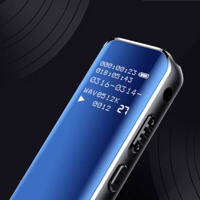 Shinco V-19 16G professional popular micro HD noise reduction learning conference interview for MP3 player charm blue