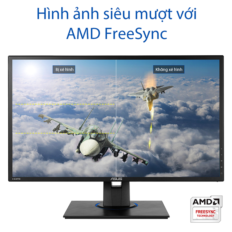 Màn Hình Gaming Asus VG245H 24 inch Full HD (1920 x 1080) 1ms 75Hz AMD FreeSync TN Stereo RMS 2W x 2 - Hàng Chính Hãng