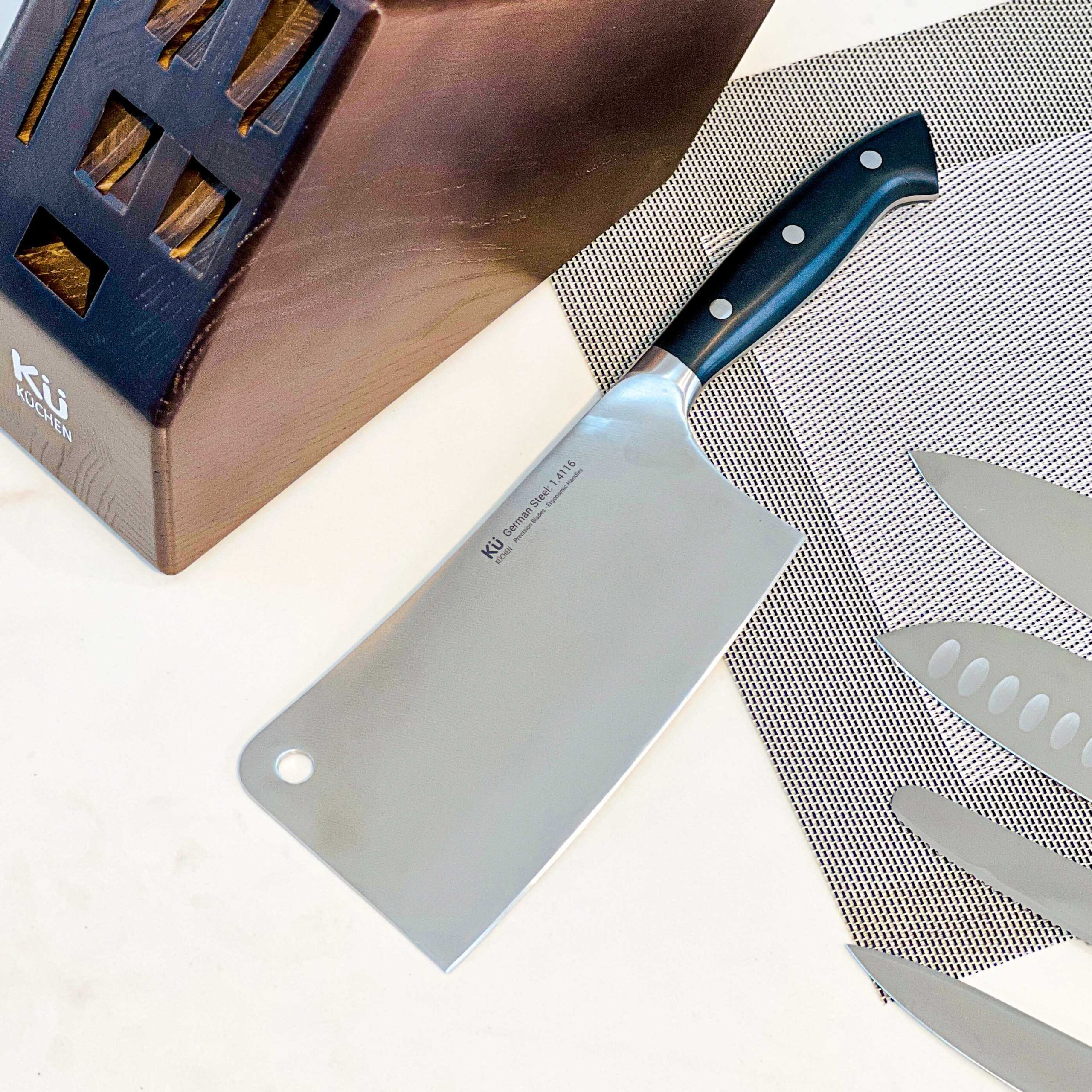 Bộ Dao 7 Món Nhà Bếp Bằng Thép Không Gỉ KUCHEN ĐỨC - KU K62709 -  Hàng Chính Hãng