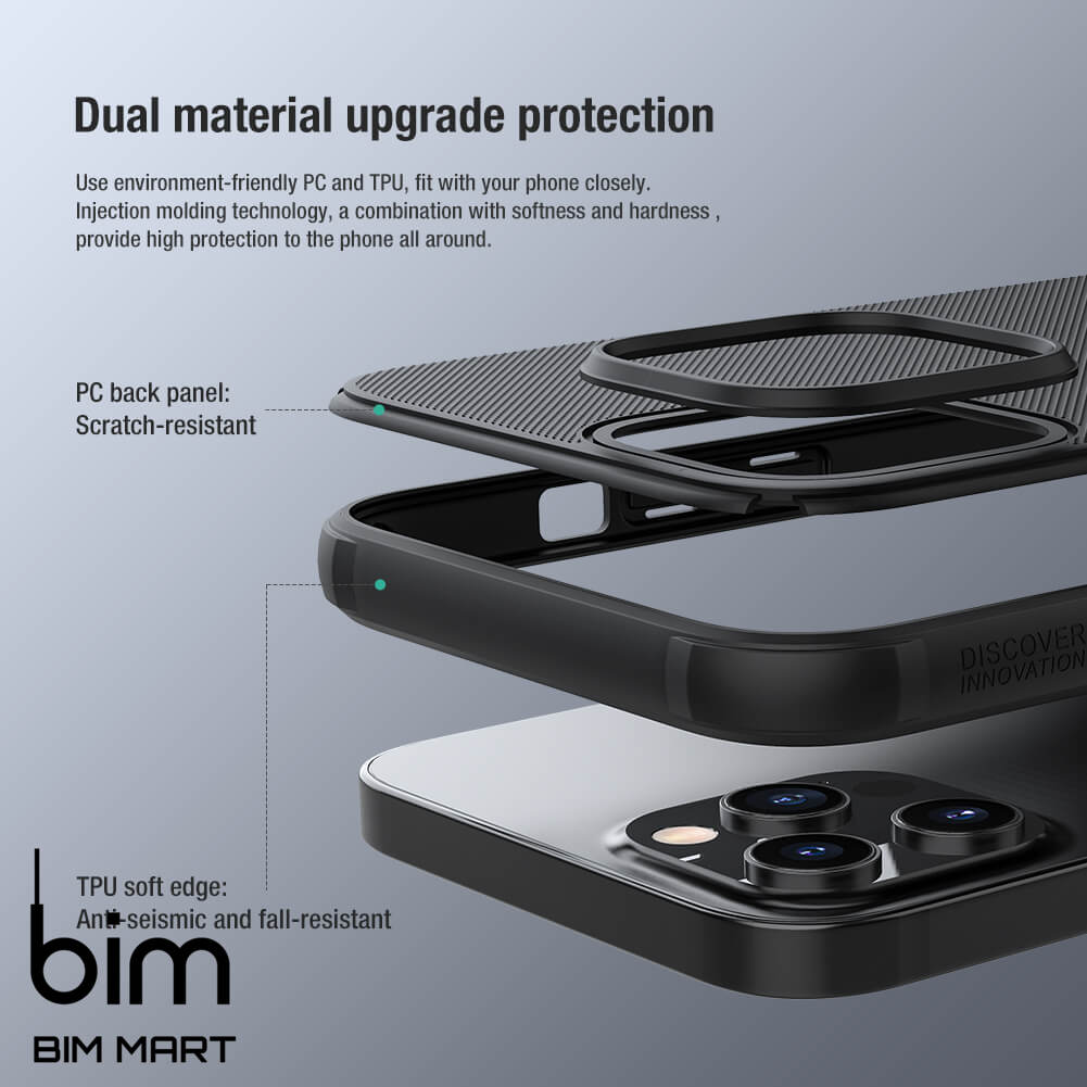 Ốp lưng chính hãng Nillkin dành cho iPhone 13 Pro dạng sần - Hàng Nhập Khẩu