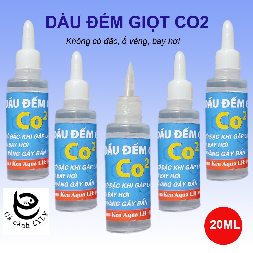 Dầu đếm giọt CO2 lạnh không đông, không ố vàng, bay hơi, bẩn dùng cho CO2 Mufan thủy sinh hồ cá 20ML