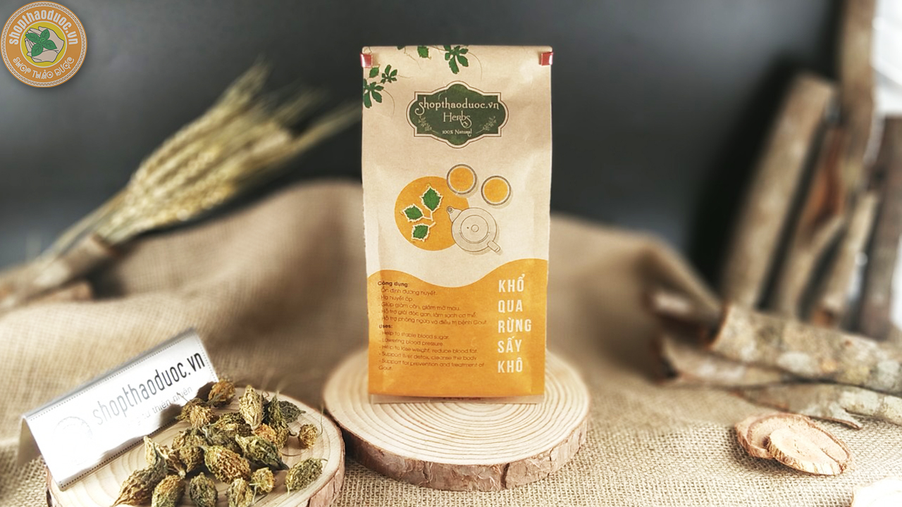 Combo 500g Khổ Qua Rừng Sấy Khô Shop Thảo Dược - Tốt Cho Bệnh Tiểu Đường, Huyết Áp Cao - Tặng 1 Chai Tinh Dầu Sả Chanh 8ml 5