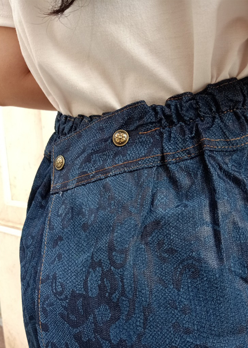 Váy chống nắng Jean Trơn Hoa văn Cao cấp