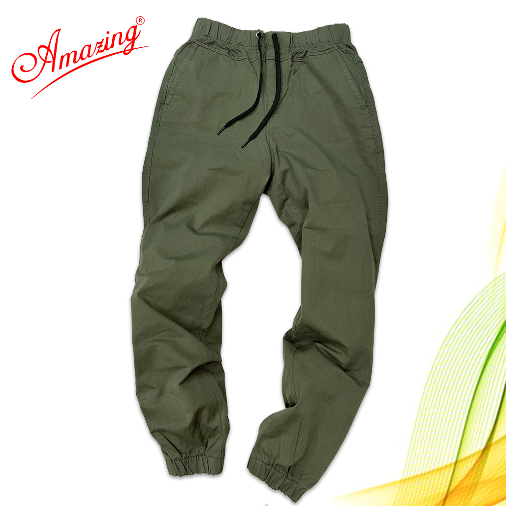 Quần jogger kaki nam cao cấp Amazing, sắc màu trẻ trung, phong cách thể thao cá tính, gấu quần bo chun, có big size