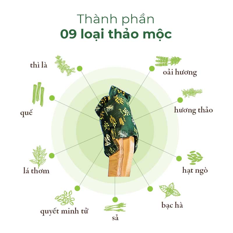 Túi Chườm Đầu Gối Thảo Dược - ATZ Healthy Life - Nóng Lạnh Đa Năng - Giảm Đau Xương Khớp - Nâu Xám 3