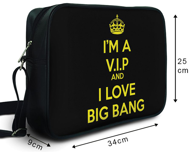 Túi Đeo Chéo Hộp Unisex I'm A V.I.P And I Love Big Bang - TCKK069