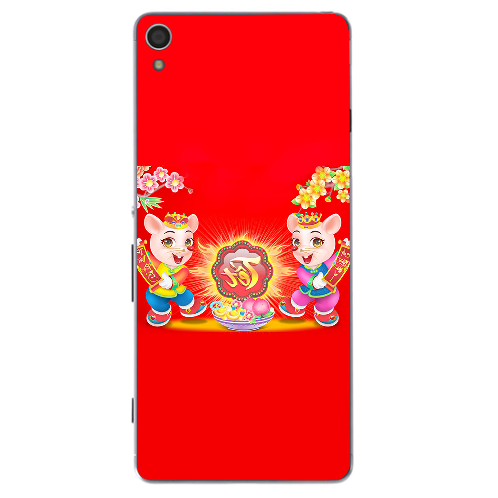 Ốp lưng cứng viền dẻo dành cho điện thoại Sony Xperia XA1 Ultra - Chuột đón xuân 03 MS CDX03