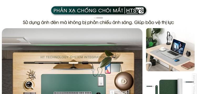Pad chuột HT SYS 2 mặt - Chống trơn, kháng bụi, chất liệu PU cao cấp, độ bền vượt trội
