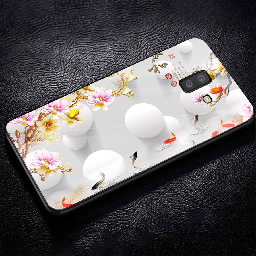 Ốp kính cường lực cho điện thoại Samsung Galaxy J4 - J6 - J6 PLUS - J6 PRIME - J8 - cá chép MS CA004