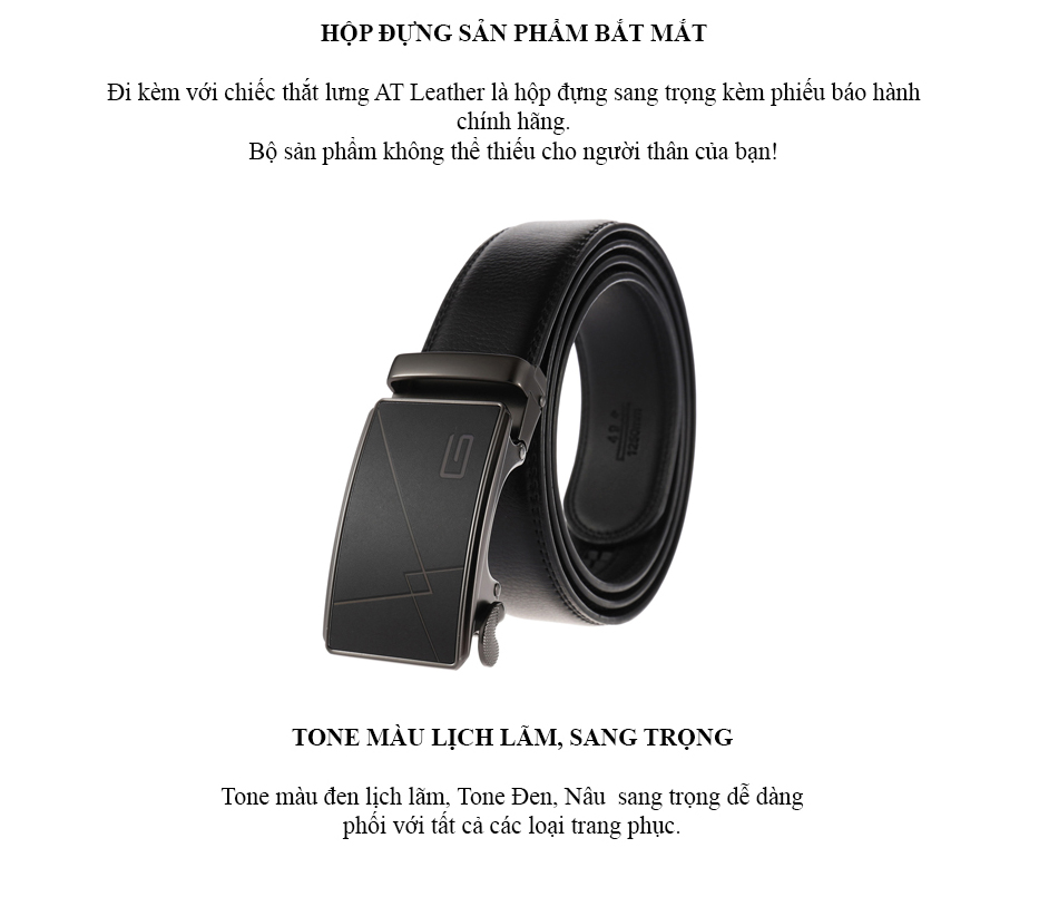 Thắt lưng nam da bò AT Leather - P145