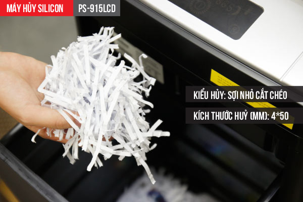Máy Hủy Tài Liệu Silicon PS-915LCD
