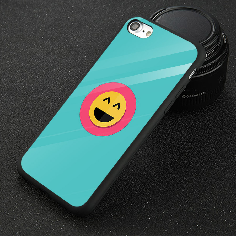 Ốp kính cường lực cho điện thoại iPhone 6 Plus/6s Plus - emojis nhiều cảm xúc MS EMGES052