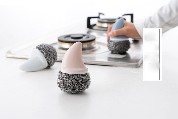 Dụng cụ chà xoong nồi đa năng, siêu sạch có tay cầm - 12 x 6 cm