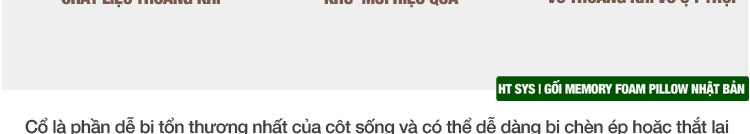 Gối ngủ cao su non HT SYS - Gối cao su non Memory Foam Nhật Bản - Gối giúp ngủ nhanh , chống mỏi vai gáy - Hàng Chính Hãng