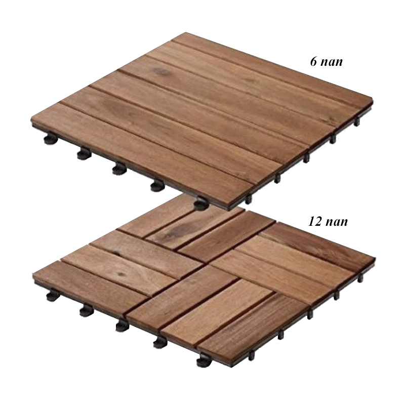 Ván sàn gỗ vỉ nhựa có 2 loại - 6 nan và 12 nan