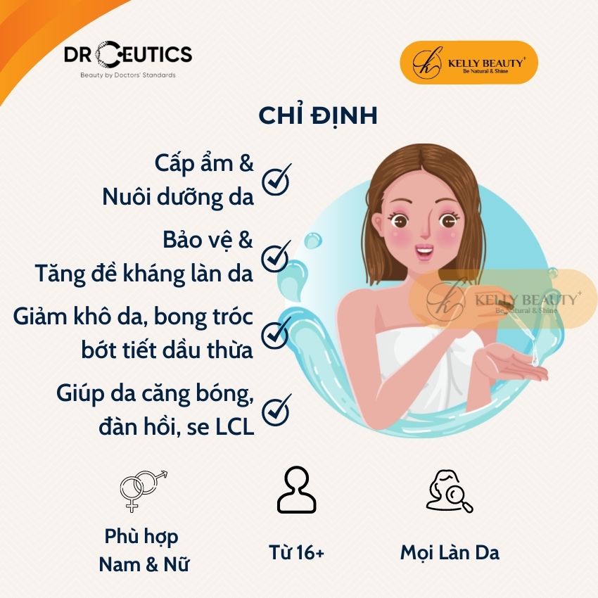 Tinh Chất Cấp Ẩm Drceutics Hyaluronic Serum + NMFs - Giúp Da Căng Bóng, Mềm Mịn | Kelly Beauty