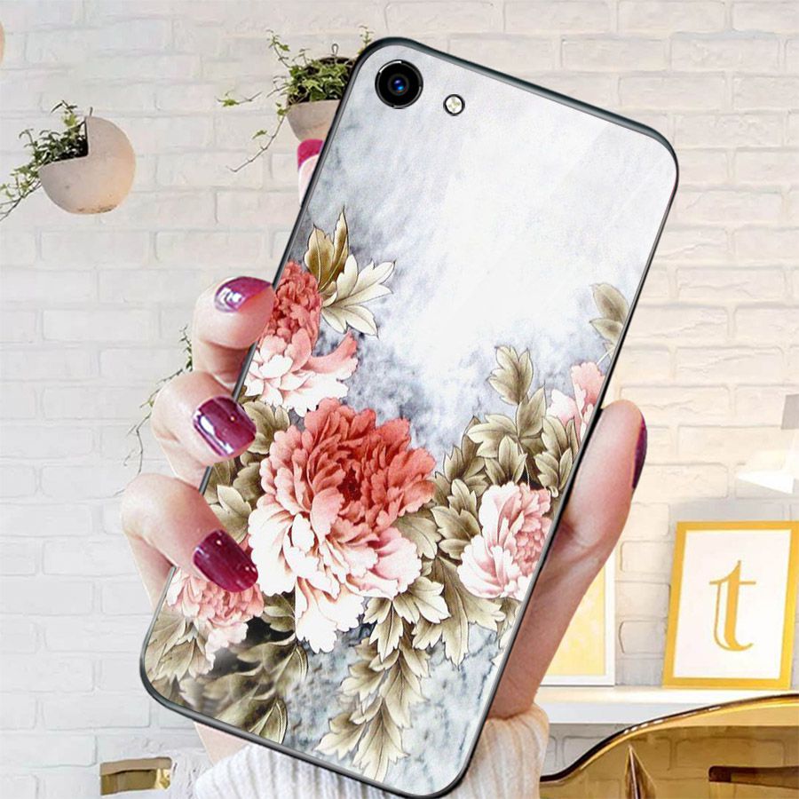 Ốp kính cường lực cho điện thoại Oppo A39/NEO9S - mẫu đơn MS MAUDON002