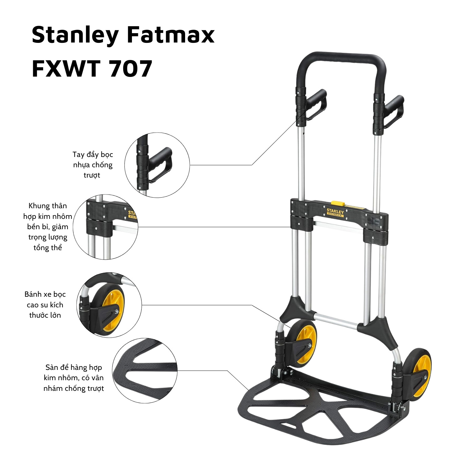 Xe đẩy hàng gấp gọn Stanley Fatmax - USA FXWT-707