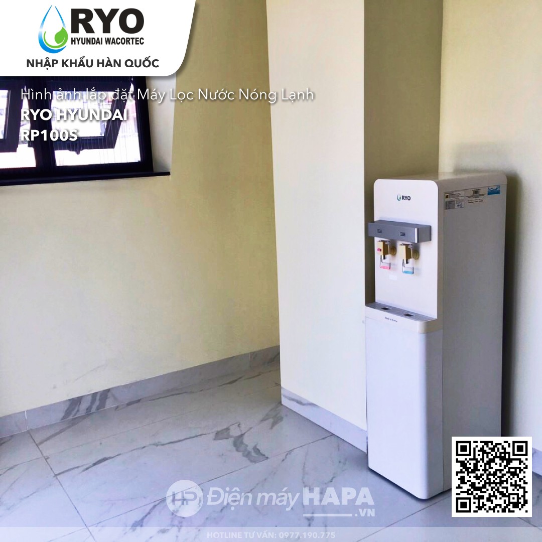 Ảnh lắp đặt thực tế của Máy Lọc Nước Nóng Lạnh RYO Hyundai RP100S - Nhập khẩu Hàn Quốc - Hàng Chính Hãng - 03