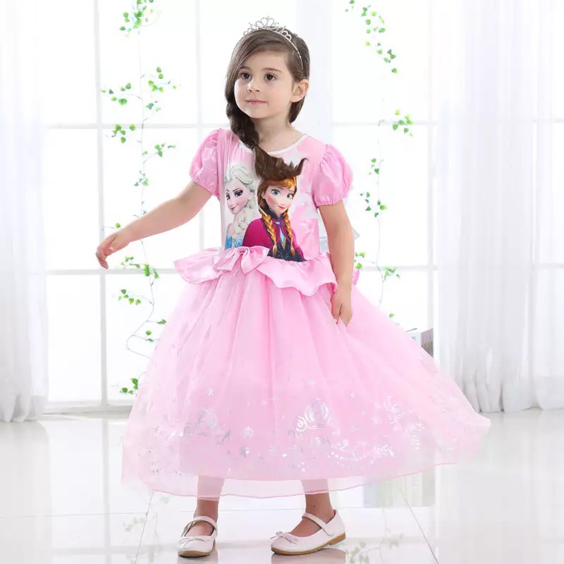 Váy đầm Elsa mới nhất cho bé gái  Váy Công chúa Elsa MS04 hồng Let It  Go bimbimshopHD  YouTube