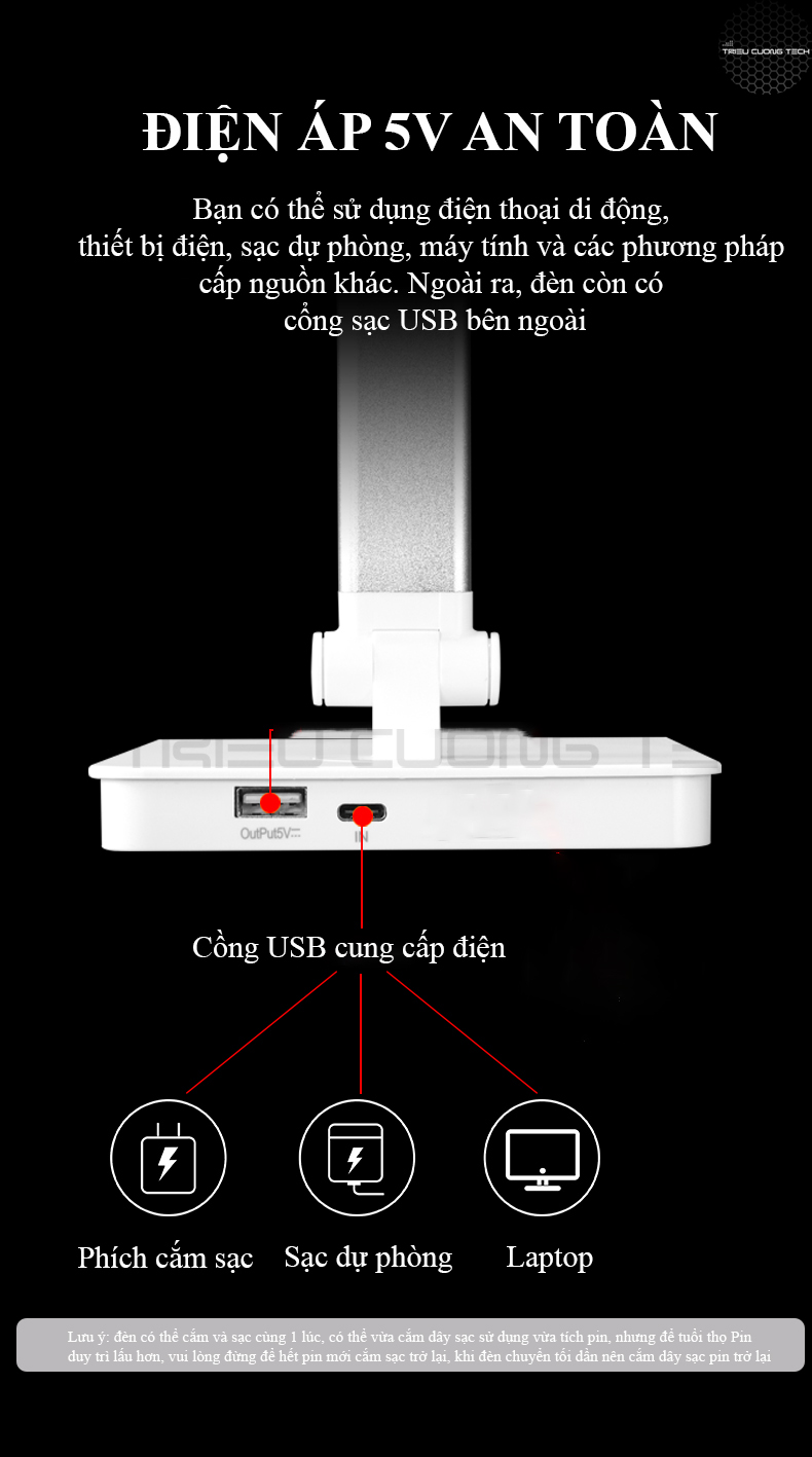 Đèn Bàn Học Led Đọc Sách Làm Việc Học Tập Bảo Vệ Mắt Chống Cận - 2 Trục Đèn Chiếu Sáng - Gấp Gọn Tiện Lợi 