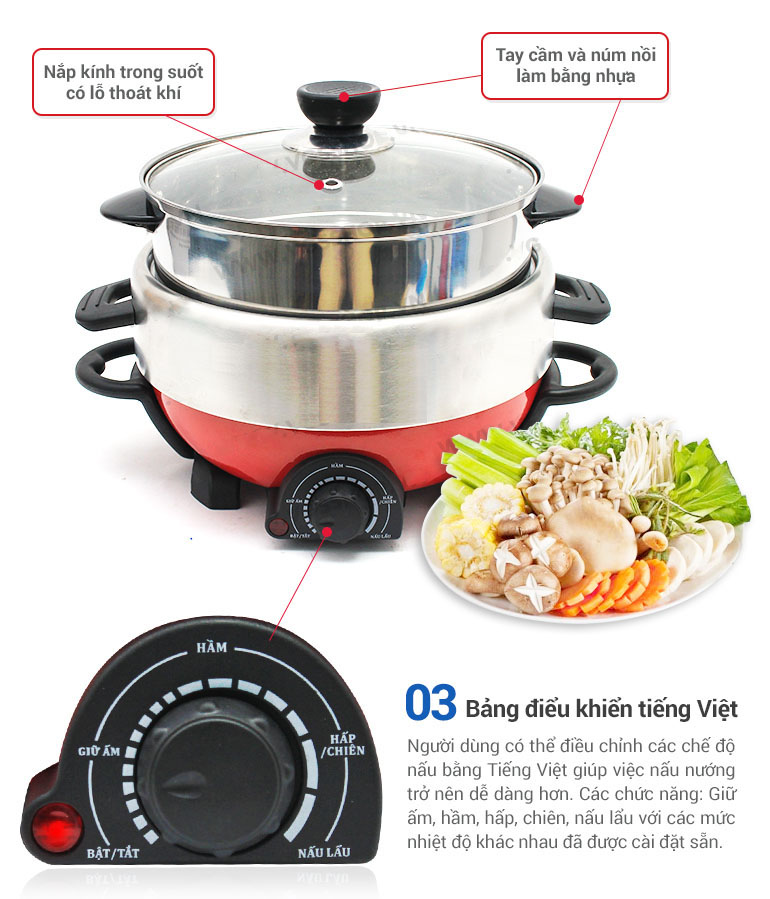 Nồi Lẩu Điện Đa Năng GoodLife 4L M-K 39