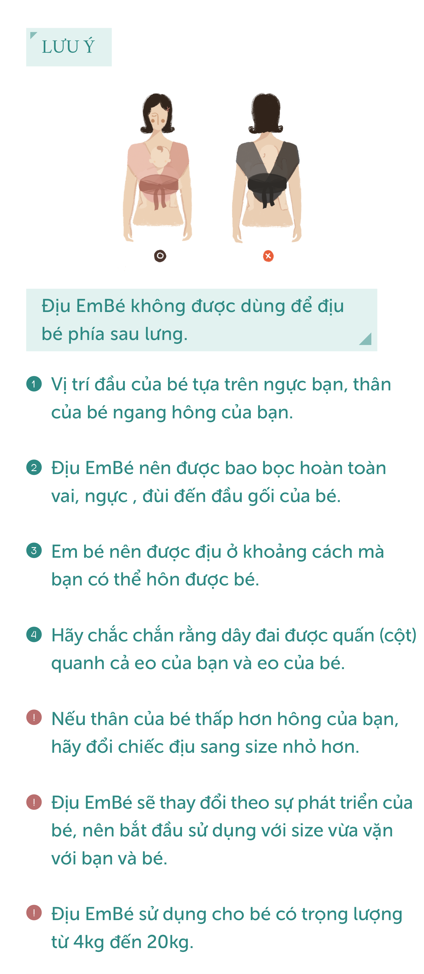 địu vải embé sling dòng flex và flex plus màu olive cho bé từ 0 đến 24 31