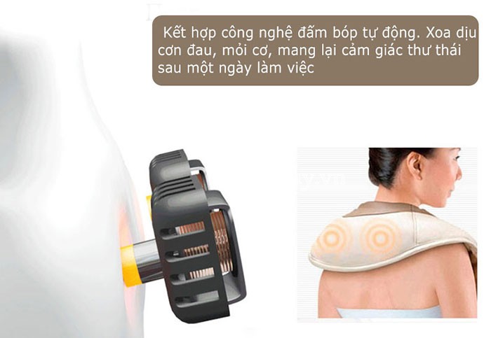 Máy massage đấm bóp lưng, cổ, vai gáy Neck Shoulder W-808 - 2kg