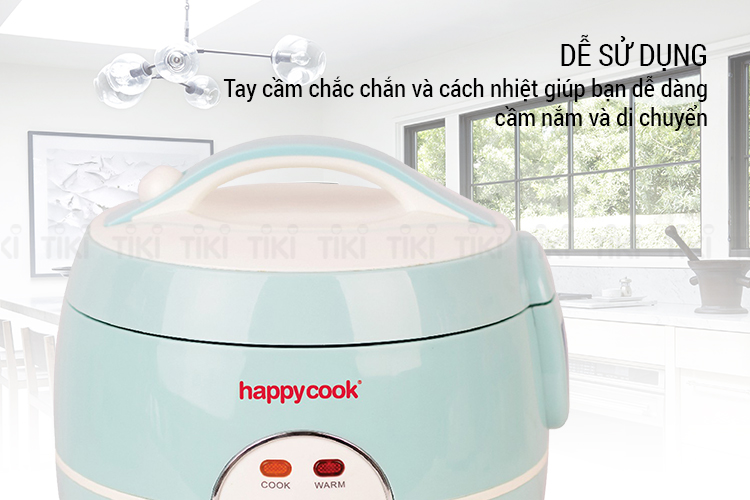 Nồi cơm điện nắp gài Happy Cook HCJ-120T (1.2L) - Hàng chính hãng