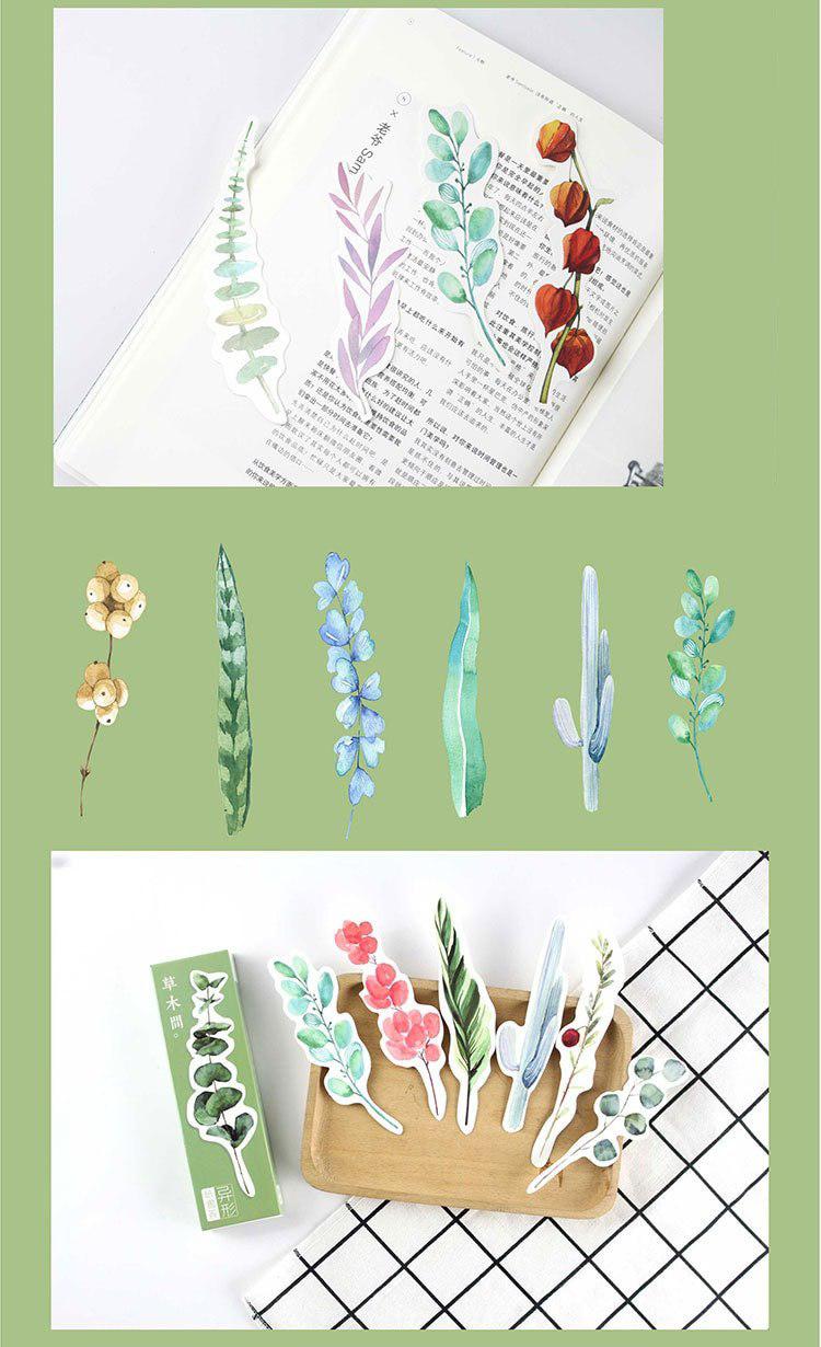 Bộ 30 Bookmark Hình Hoa (4.2 x 15 cm)