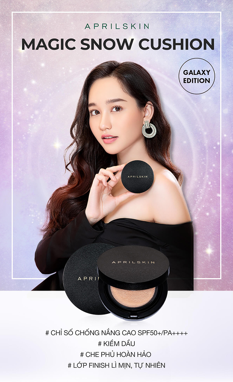 Phấn nước April Skin Magic Snow Cushion SPF50+/PA+++ 15g