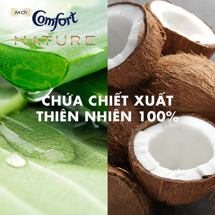 Combo 2 Túi Nước Xả Vải Comfort Thiên Nhiên Chống Nắng Bền Màu  1,6L