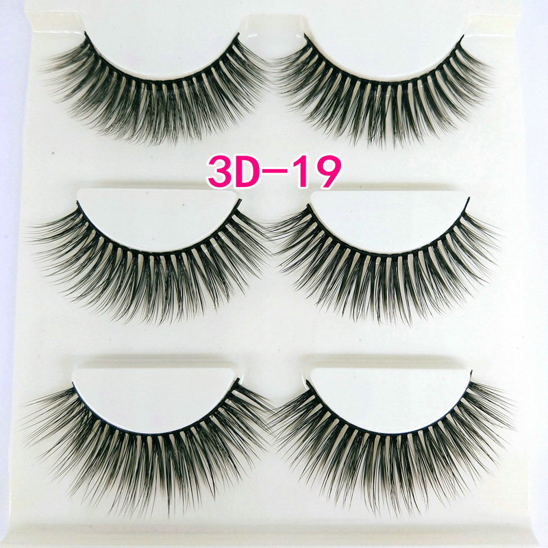 Lông mi giả lông chồn 3 Fashion Eyelashes 3 Faux-Cils 3D 1 bộ 3 cặp