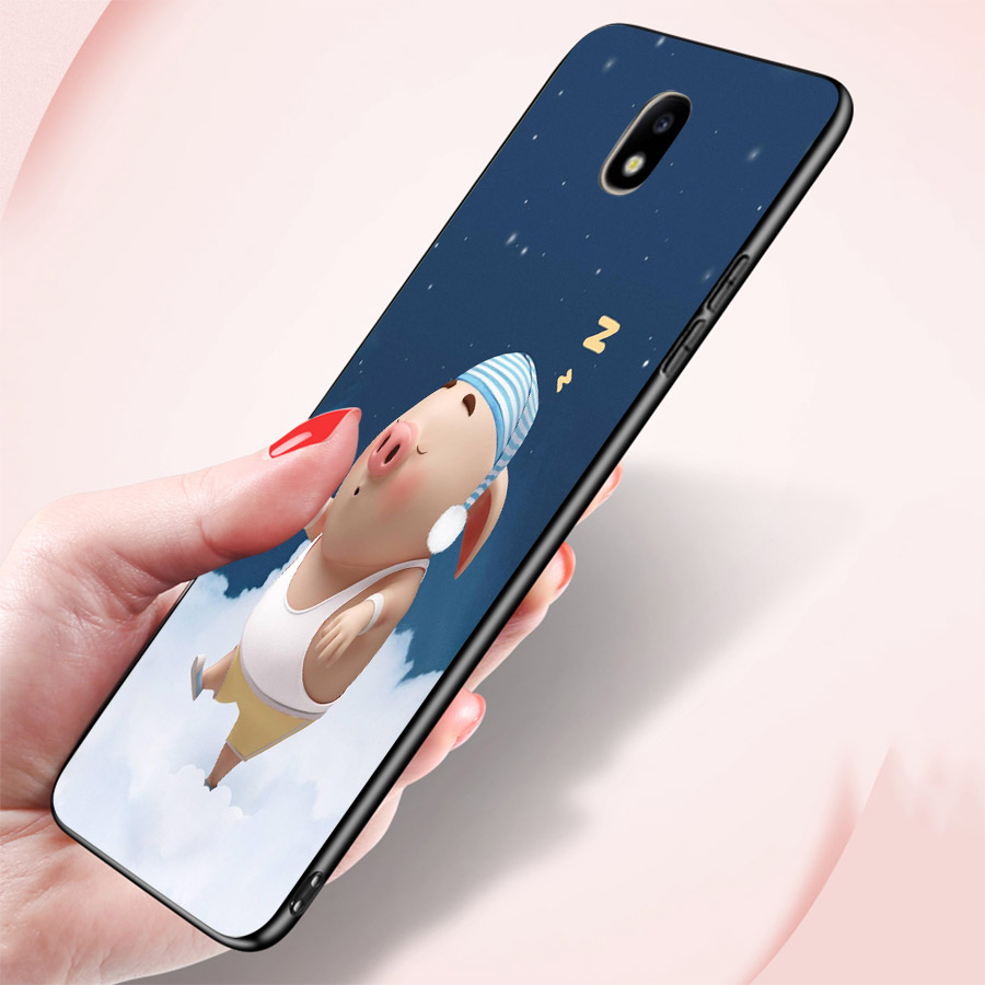 Ốp lưng cứng viền dẻo dành cho điện thoại Samsung Galaxy J2 Prime - Heo Dễ Thương MS HDTDD043