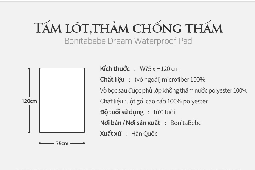 Thảm Chống Thấm Bonitabebe 5