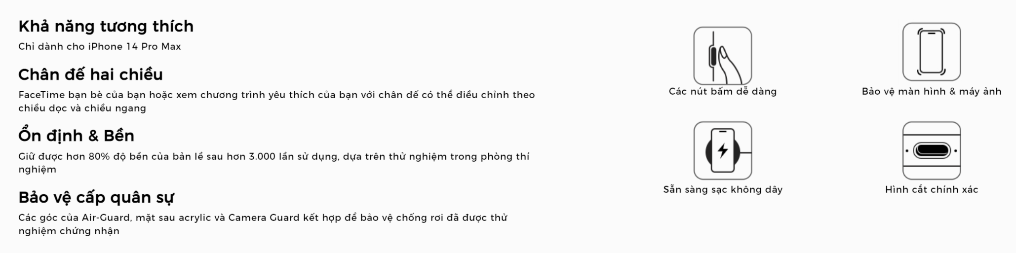 Ốp Lưng cho iPhone 14 Pro / iPhone 14 Pro Max ESR Metal Kickstand Phone Case - Hàng Chính Hãng