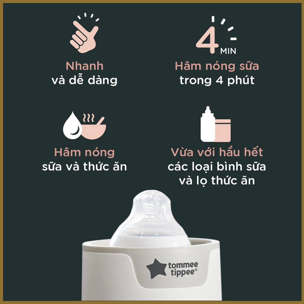 Máy hâm sữa và thức ăn cho bé Tommee Tippee Easi-Warm 3