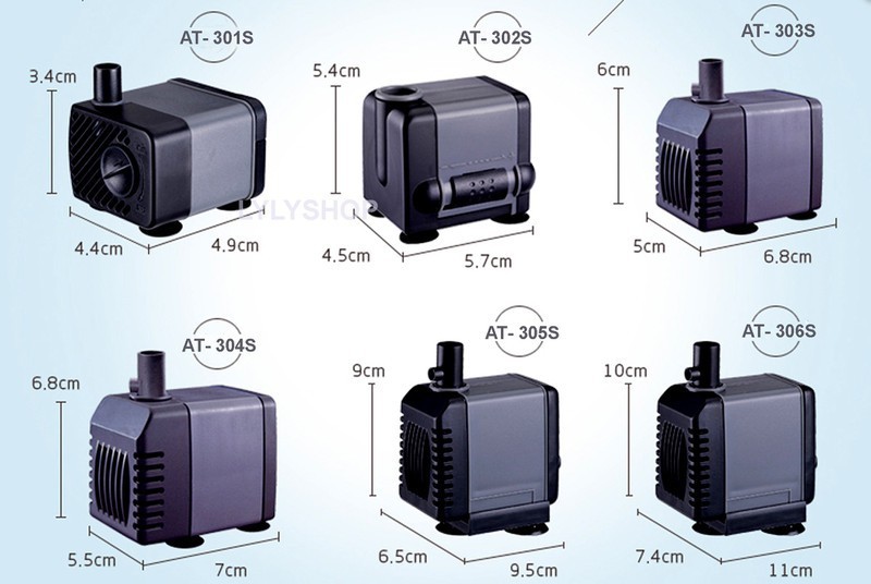 Máy bơm nước bể cá mini ATMAN AT303s AT304s AT305s AT306s cao cấp, siêu bền, tiết kiệm điện. Bảo hành uy tín 