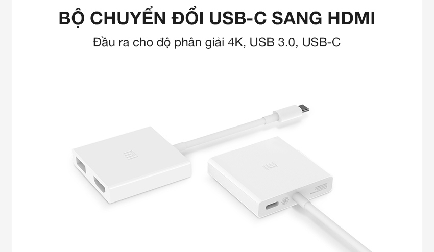 Cáp Chuyển USB Type-C To HDMI Xiaomi (Trắng) - Hàng Chính Hãng